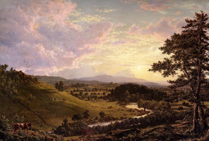 Frederic Edwin Church Stockbridge,Mass. Norge oil painting art